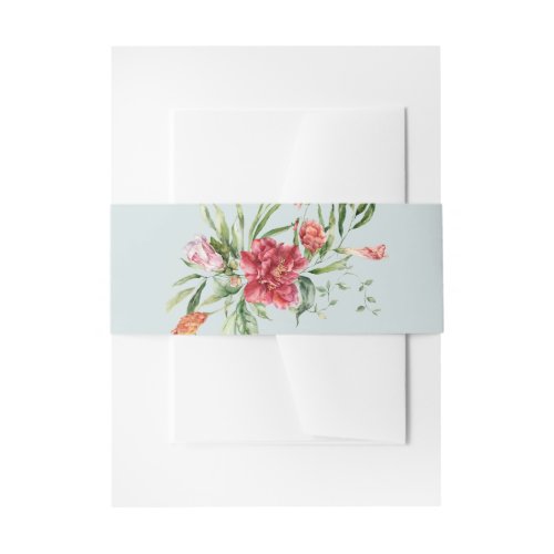 Tropical Elegance Wedding Invitation Belly Band