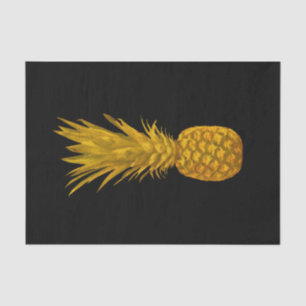 Tropical Elegant Gold Black Pineapple Tissue Paper