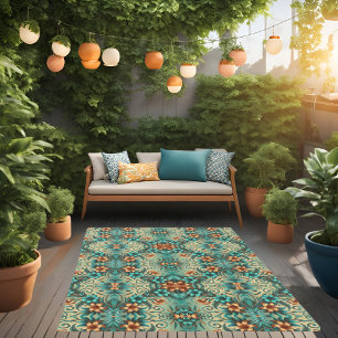 Tropical Elegant Iridescent 5x7 Outdoor Rug