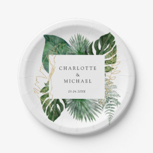 Tropical Elegant Plant Trending Wedding  Geschenka Paper Plates