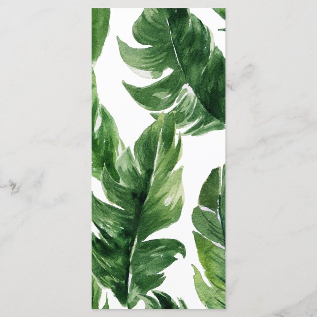 Tropical Elephant Boy Baby Shower Menu Sign