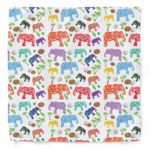 Tropical Elephants Bandana