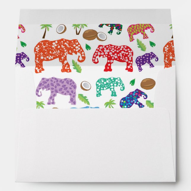Tropical Elephants Envelope (Back (Bottom))