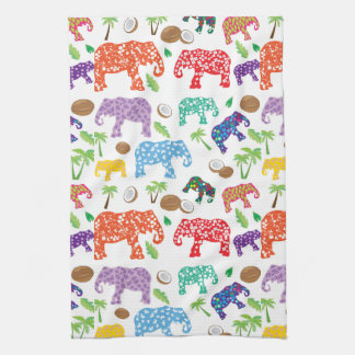 Tropical Elephants Kitchen Towel