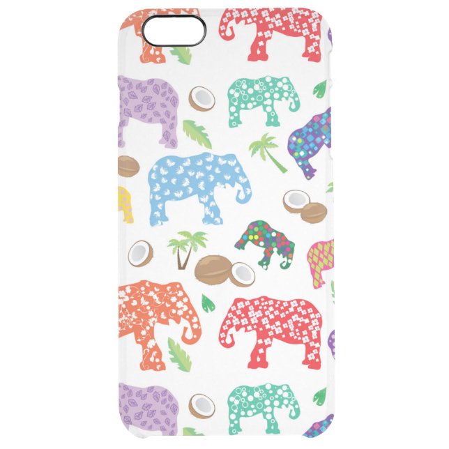 Tropical Elephants Uncommon iPhone Case (Back)