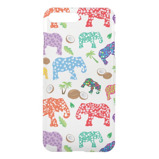 Tropical Elephants Uncommon iPhone Case (Back)