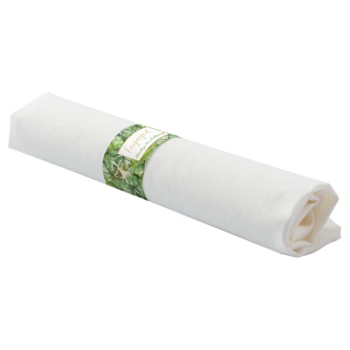 Tropical Engagement Party Watercolor Botanical Napkin Bands