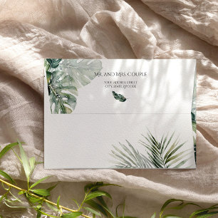 Tropical Envelope with Botanical Design