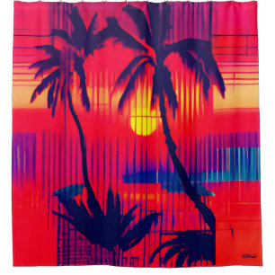 Tropical Escape Fantasy Shower Curtain