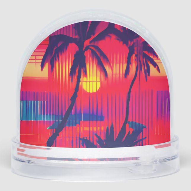 Tropical Escape Fantasy Snow Globe (Back)