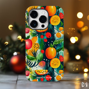 Tropical Escape Fruit Design with Orange & Green Case-Mate iPhone 14 Pro Case