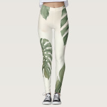 Tropical Escape Leggings – Monstera Leaf Yoga Pant