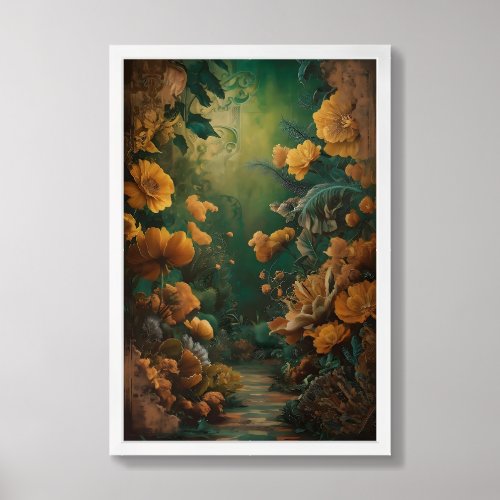 Tropical Escape Lush Abstract Botanicals Framed Art