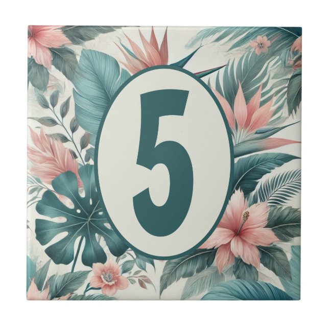 Tropical Essence Customizable Ceramic Tile (Front)