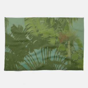 Tropical Evening Greens Towel