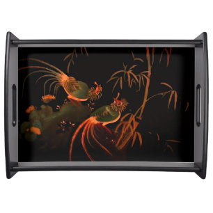 Tropical Exotic Birds of Paradise  Serving Tray