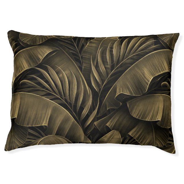 Tropical Exotic: Grunge Golden Nature Pet Bed (Front)
