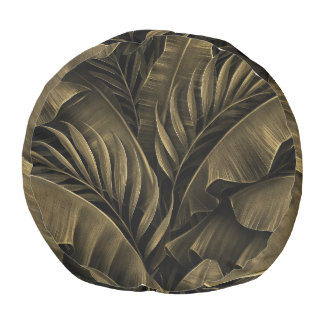 Tropical Exotic: Grunge Golden Nature Pouf