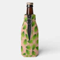 Tropical Exotic Hawaiian Palm Fronds Bottle Cooler