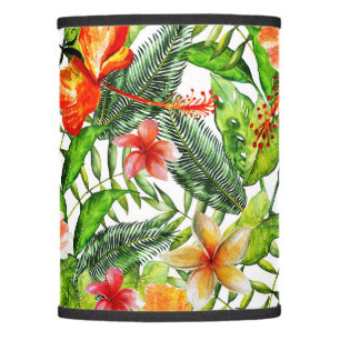 Tropical Exotic Jungle Hibiscus Flower Flowers Lamp Shade