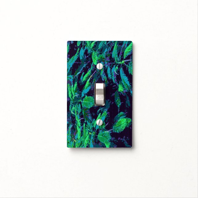 Tropical Fabric Light Switch Cover (In Situ)