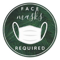 Tropical Face mask requred label