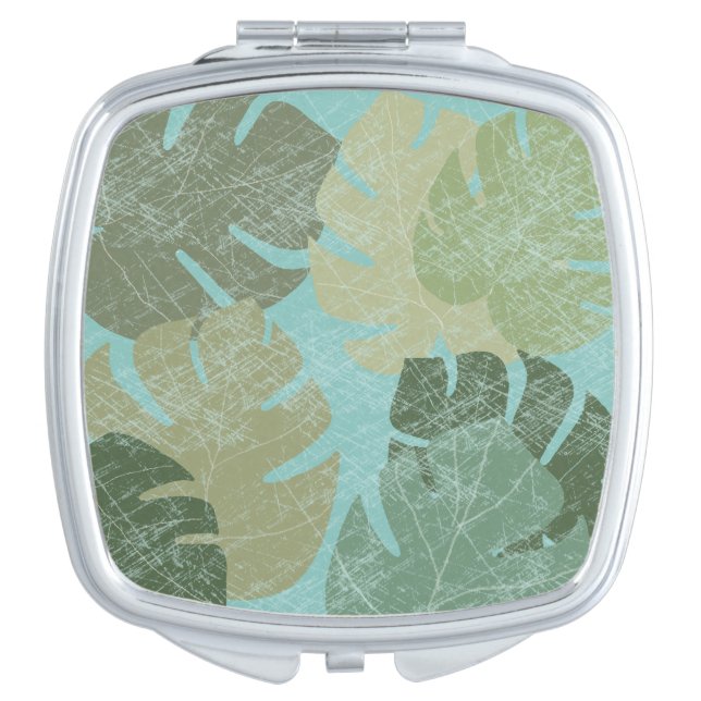 Tropical Faded Leaves Compact Mirror (Front)