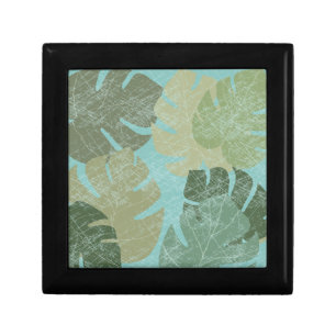 Tropical Faded Leaves Gift Box