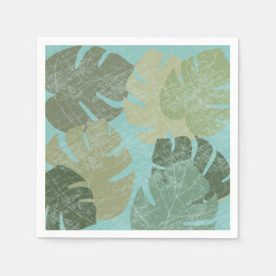 Tropical Faded Leaves Napkins