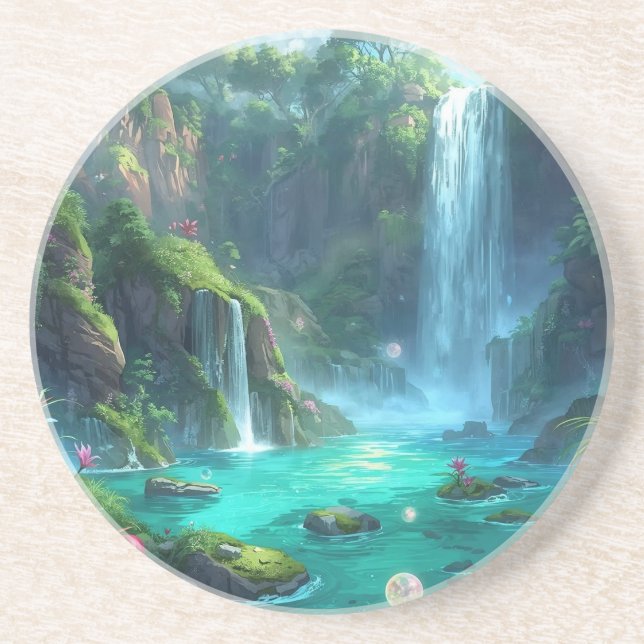 Tropical Falls & Crystal Glow Coaster (Front)