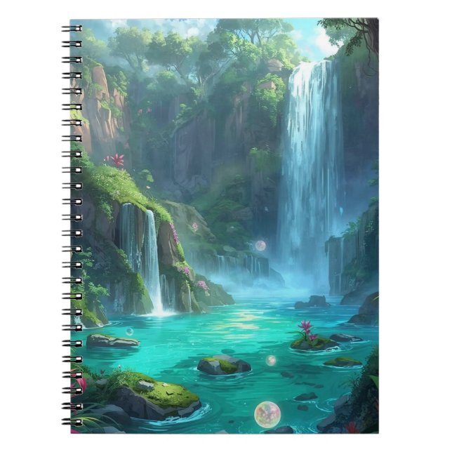 Tropical Falls & Crystal Glow Notebook (Front)