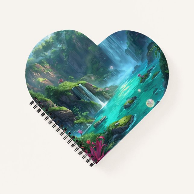 Tropical Falls & Crystal Glow Notebook (Front)