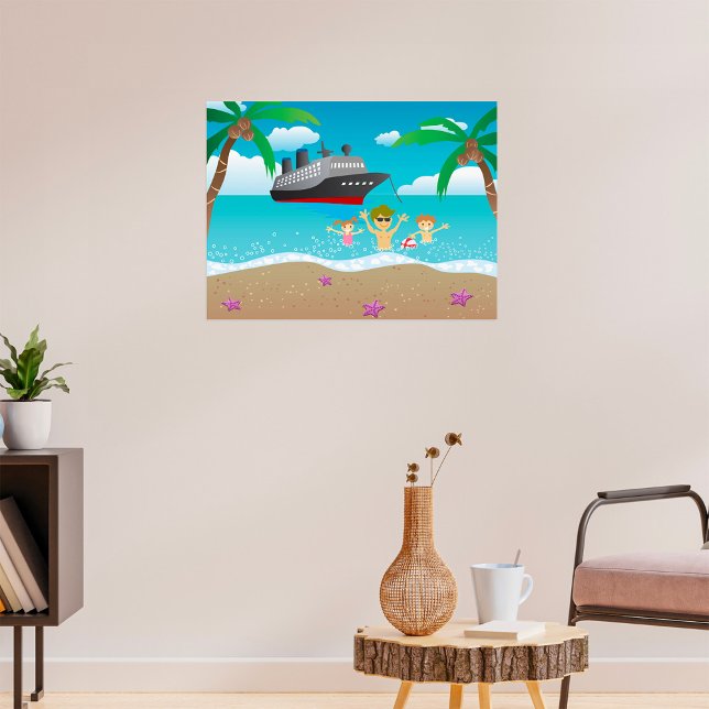 Tropical Family Beach Cruise Fun Poster (Creator Uploaded)