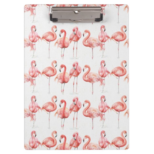 Tropical | Family of Flamingos Clipboard (Front)