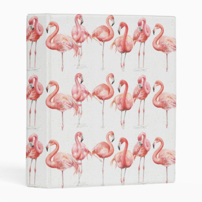 Tropical | Family of Flamingos Mini Binder (Front/Spine)