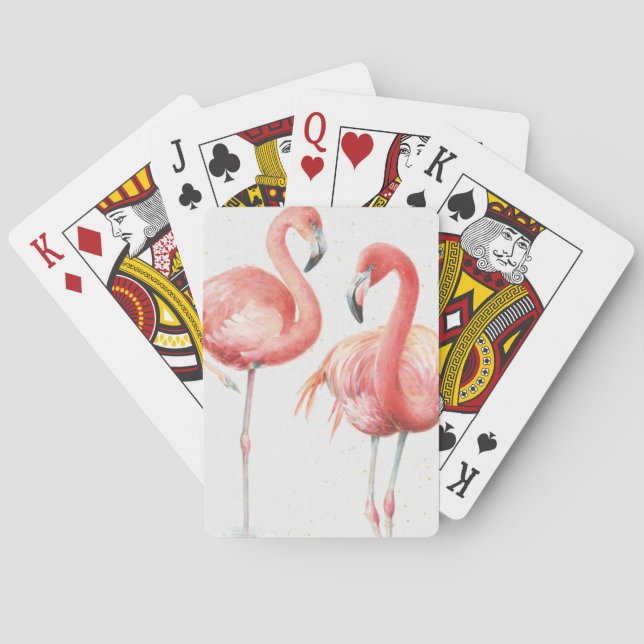 Tropical | Family of Flamingos Poker Cards (Back)