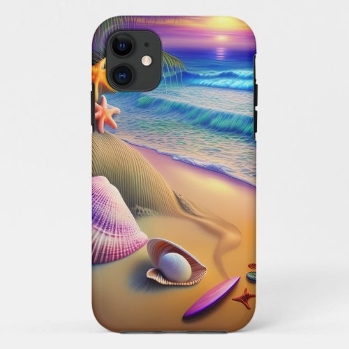 Tropical Fantasy Beach Sunset iPhone 11 Case