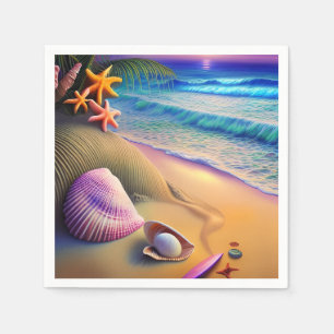 Tropical Fantasy Beach Sunset Napkins