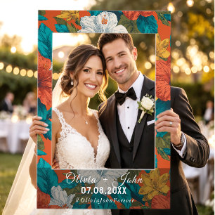 Tropical Fantasy Reception Photo Booth Prop Trendy Selfie Frame