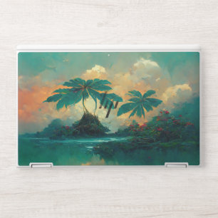 Tropical Fantasy Sea & Palm Trees HP Laptop Skin