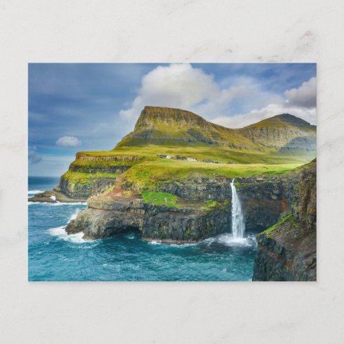 Tropical Faroe Archipelago Scenic Island Postcard