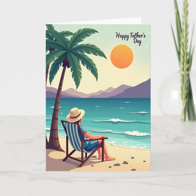 Tropical Fathers Day View Card (Front)