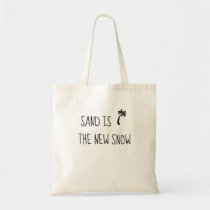 Tropical Festive Sand is the New Snow Holiday Tote Bag