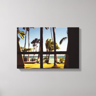 Tropical Fiji Beach 16.50x11 (41.25x27.5cm) waccna Canvas Print