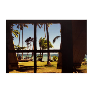 Tropical Fiji Beach Scene 36x24 (90x60cm) waacna Acrylic Print