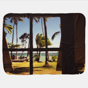 Tropical Fiji Beach Scene bbi Baby Blanket