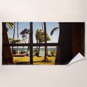 Tropical Fiji Beach Scene btcnm Towel