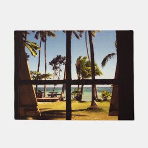 Tropical Fiji Beach Scene dmcna Doormat
