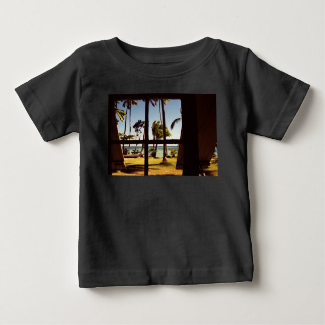 Tropical Fiji Beach Scene icm Baby T-Shirt (Front)