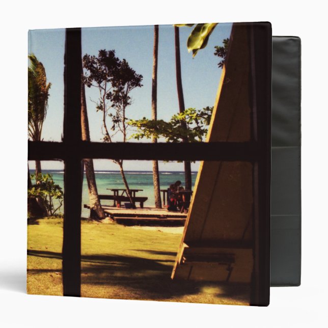 Tropical Fiji Beach Scene rbcnm 3 Ring Binder (Front/Inside)